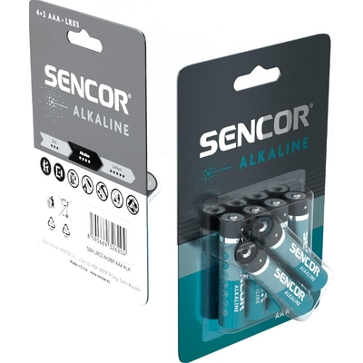 Μπαταρία Αλκαλική Sencor SBA LR03 size AAA Τεμ. 6