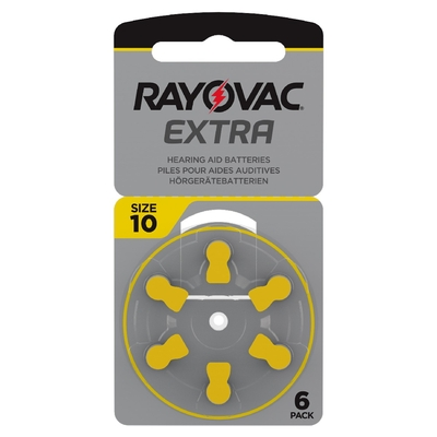 Μπαταρίες Ακουστικών Βαρηκοΐας Rayovac 10 Extra Advanced 1.45V Τεμ. 6
