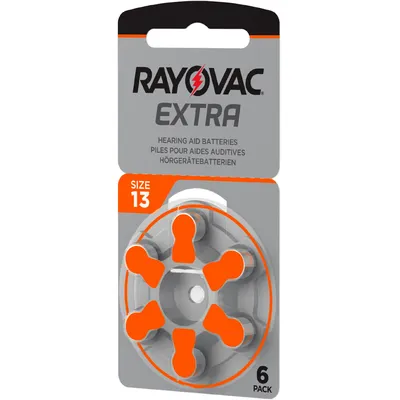 Μπαταρίες Ακουστικών Βαρηκοΐας Rayovac 13 Extra Advanced 1.45V Τεμ. 6