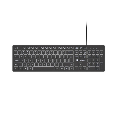 NATEC Herring Glow US Keyboard with Backlight - White (NKL-2342) (NTCNKL-2342)