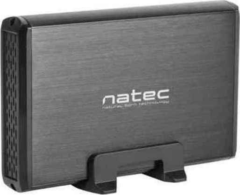 NATEC Rhino 3.5" SATA HDD/SSD Enclosure USB 3.0 Aluminum - Black (NKZ-0448) (NTCNKZ-0448)
