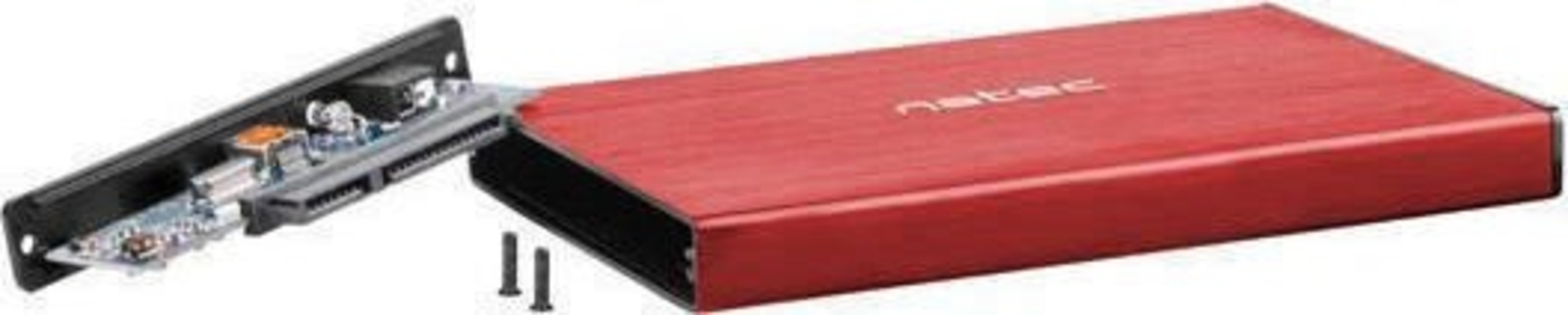 NATEC Rhino Go 2.5" SATA HDD/SSD Enclosure USB 3.0 - Red (NKZ-1279) (NTCNKZ-1279)