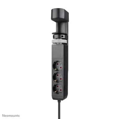 Neomounts VOLT Desk Clamp socket with Quick-charge USB Ports, 3x type-F 230V, 1x USB-A 18W, 2x USB-C 20W (DS22-840BL6) (NEODS22-840BL6)