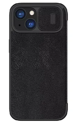 NILLKIN θήκη Qin Pro για iPhone 15, δερμάτινη, μαύρη