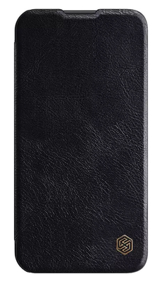 NILLKIN θήκη Qin Pro για iPhone 15 Pro, δερμάτινη, μαύρη