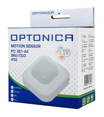 OPTONICA αισθητήρας κίνησης 7323, έως 20m, 360°, IP20, λευκός