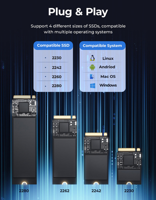 ORICO θήκη για M.2 NVME/NGFF SSD OXS2C3-G2, 10Gbps, γκρι