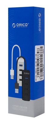 ORICO USB hub TWU32-4A, 4x θυρών, USB 3.0, 5Gbps, USB σύνδεση, έξτρα τροφοδοσία, μαύρο
