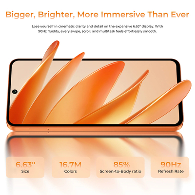 OUKITEL smartphone C26, 6.63", 6/128GB, 5150mAh, πορτοκαλί