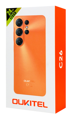 OUKITEL smartphone C26, 6.63", 6/128GB, 5150mAh, πορτοκαλί
