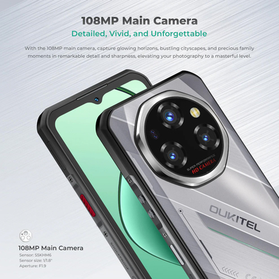 OUKITEL smartphone WP62, 6.6", 12/512GB, 5G, 11000mAh, IP68/IP69K/MIL-STD-810H, μαύρο
