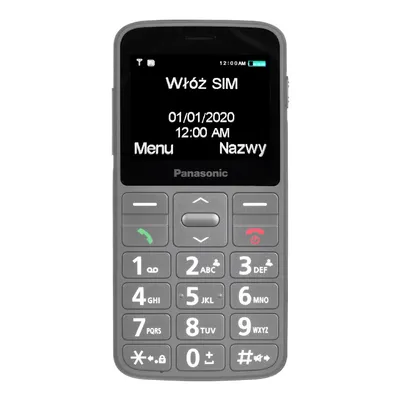 Panasonic KX-TU160EXG 2.4" με πλήκτρο SOS, Bluetooth, Μεγάλα Γράμματα Γκρι