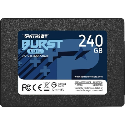 Patriot Burst Elite 240 GB Black SATA 6 Gb/s 25" (PBE240GS25SSDR) (PATRPBE240GS25SSDR)