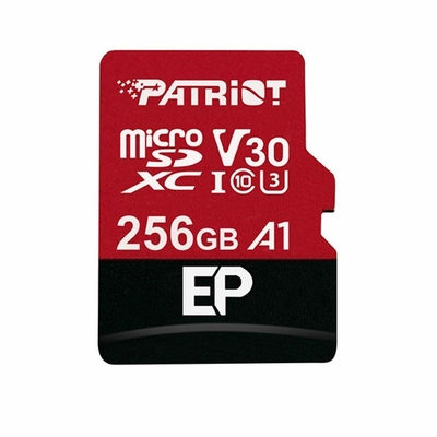 Patriot EP Series 256 GB microSDXC Red/Black UHS-I U3 Class 10 V30 A1 (PEF256GEP31MCX) (PATRPEF256GEP31MCX)