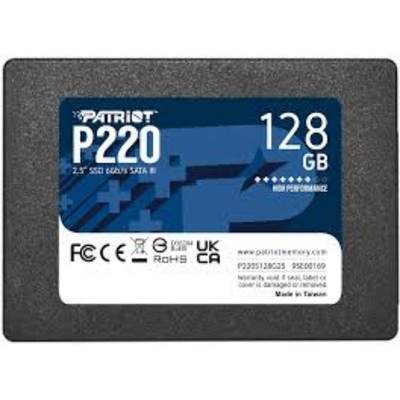 Patriot P220 128 GB Black SATA III 6 Gb/s 25" (P220S128G25) (PATRP220S128G25)