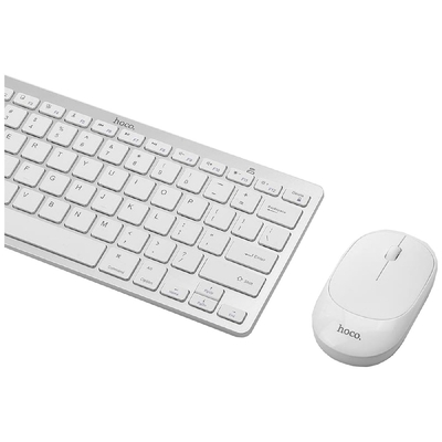 Πληκτρολόγιο Bluetooth Hoco. DI05 V.4.0 Mini με Bluetooth Ποντίκι 3 Κουμπιών 2.4G 1200 DPI Λευκό