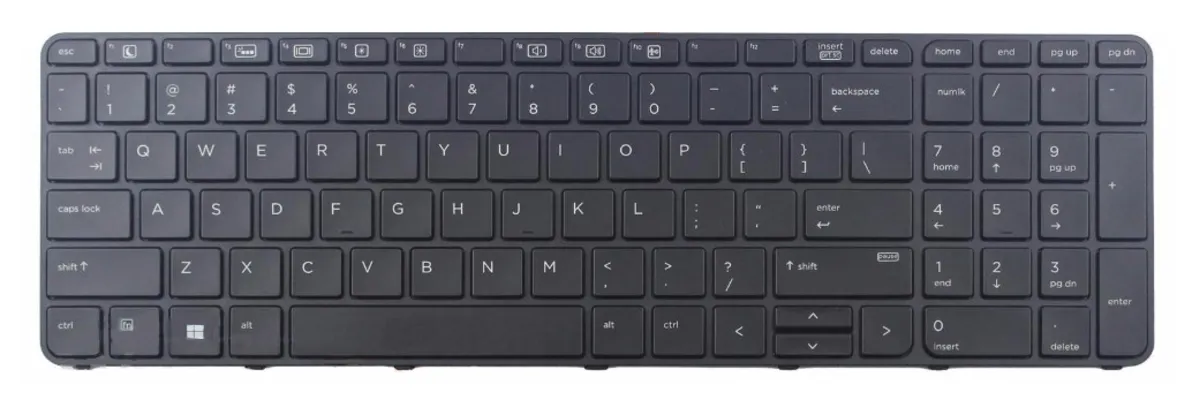 Πληκτρολόγιο για HP ProBook 450 G4 455 G4 470, US, μαύρο