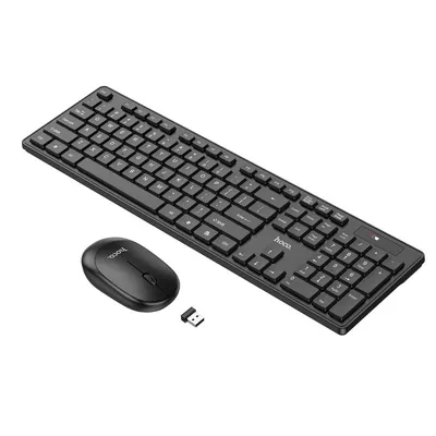 Πληκτρολόγιο και Ποντίκι Hoco GM17 Wireless Business Set Full Size 104 Πλήκτρα 2.4GHz USB Dongle Μαύρο