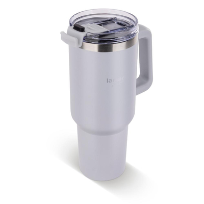 Ποτήρι Θερμός από Ανοξείδωτο & Πλαστικό 900ml HUGE Lamart LT4089 Λευκό