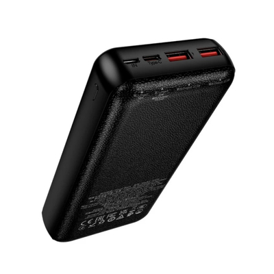 Power Bank Hoco J159A Essence 20000mAh 2xUSB-A 22.5W 1xUSB-C PD20W 1xMicroUSB 18W LED με Πιστοποιητικό CCC Μαύρο