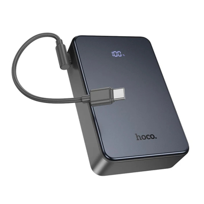 Power Bank Hoco J170A Starlight 20000mAh 1xUSB-A 22.5W 2xUSB-C PD20W LED και Braided Καλώδιο USB-C σε UB-C με Πιστοποιητικό CCC Μαύρο