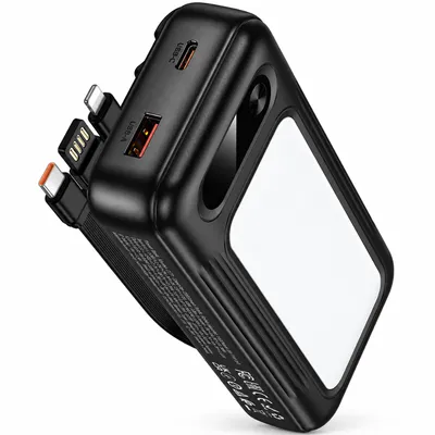 Power Bank Hoco J177 Respeto 20000mAh 1xUSB-A 22.5W 1xUSB-C PD20W Καλώδια USB-C Lightning USB-A και Φακό Μαύρο