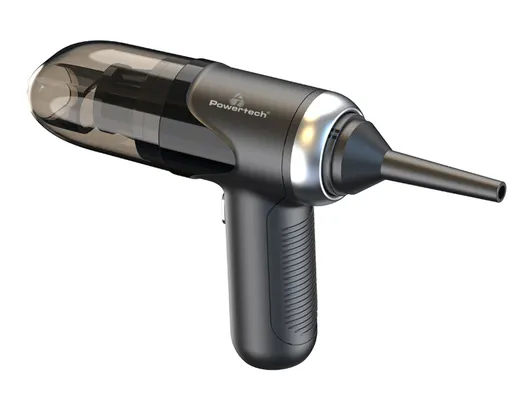 POWERTECH 2 σε 1 σκουπάκι χειρός & air duster PT-1315, 60W, 4000mAh, μαύρο