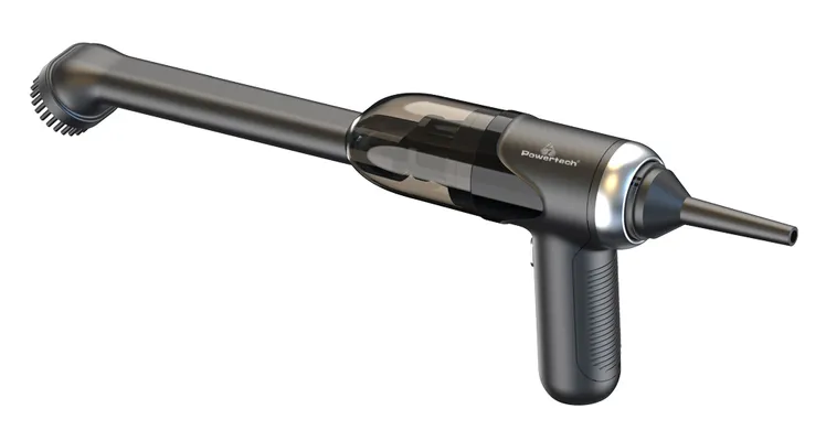 POWERTECH 2 σε 1 σκουπάκι χειρός & air duster PT-1315, 60W, 4000mAh, μαύρο