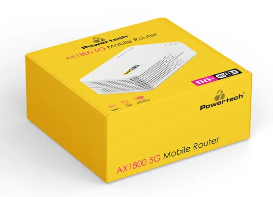 POWERTECH 5G mobile router PT-1511, WiFi 6, AX1800 dual band, 4000mAh