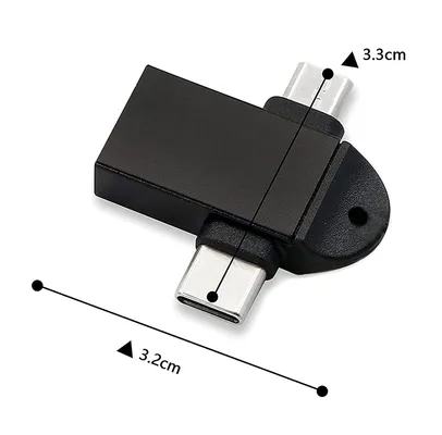 POWERTECH αντάπτορας USB σε USB-C & micro USB CAB-UC090, 5Gbps, μαύρος