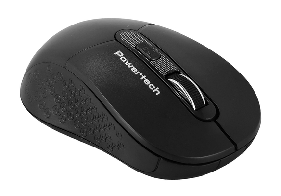 POWERTECH ασύρματο ποντίκι PT-1466, USB δέκτης, έως 1600DPI, μαύρο