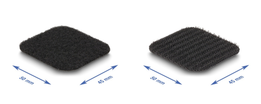 POWERTECH αυτοκόλλητα τύπου Velcro TIES-067 σε ρολό 5m, 45x50mm, μαύρο