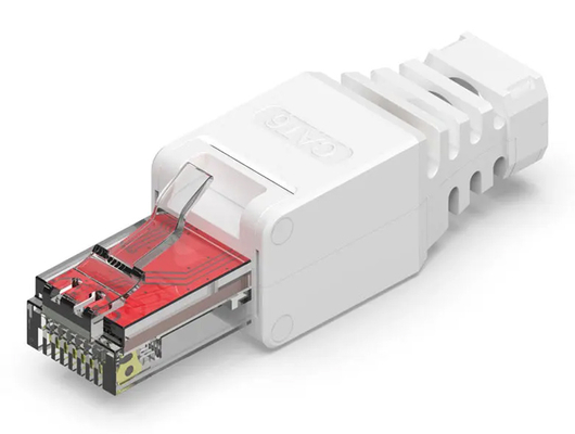 POWERTECH βύσμα δικτύου RJ45 CAB-N350, CAT 6A UTP, tool-free, λευκό