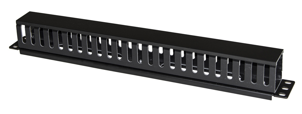 POWERTECH cable management NETW-0048 για rack 19"/1U, πλαστικό, μαύρο