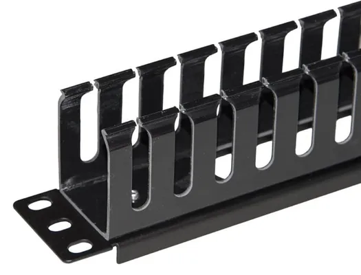 POWERTECH cable management NETW-0048 για rack 19"/1U, πλαστικό, μαύρο