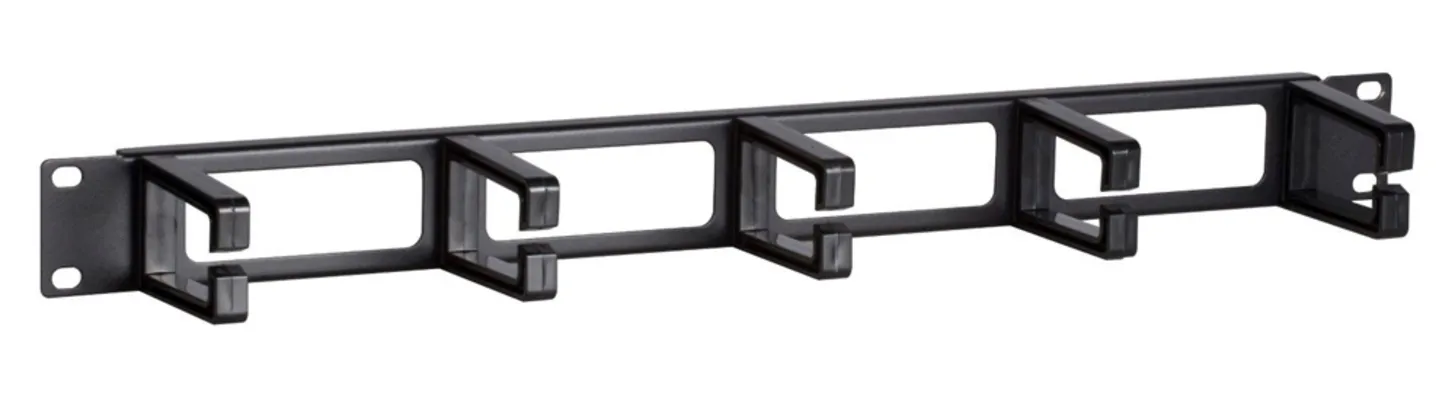 POWERTECH cable management NETW-0049 για rack 19"/1U, 5x γάντζοι, μαύρο