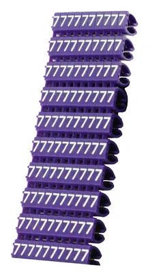 POWERTECH Clip αρίθμησης καλωδίου Νο 7, Purple, 10τεμ.
