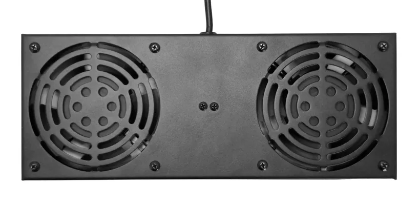 POWERTECH cooling fan για rack NETW-0045, 2x fans με μεταλλικό tray, 1.5m καλώδιο schuko, 33x13cm
