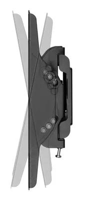 POWERTECH επιτοίχια βάση τηλεόρασης PT-1126, 23-43", έως 45kg, ρυθμιζόμενη κλίση