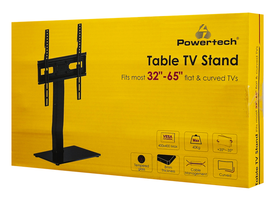 POWERTECH επιτραπέζια βάση τηλεόρασης PT-1445, 32-65", έως 40kg
