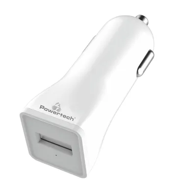 POWERTECH φορτιστής αυτοκινήτου PT-762, USB, 1A, λευκός