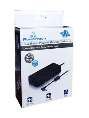 POWERTECH φορτιστής laptop PT-53 για Sony Vaio, 19.5V, 90W, μαύρος
