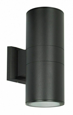 POWERTECH φωτιστικό τοίχου HLL-0190 για 2x GU10 λάμπες, μεταλλικό, IP65, μαύρο
