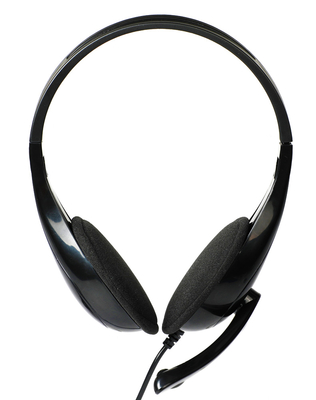 POWERTECH Headphones με μικρόφωνο PT-734 105dB, 40mm, 3.5mm, 1.8m, μαύρο