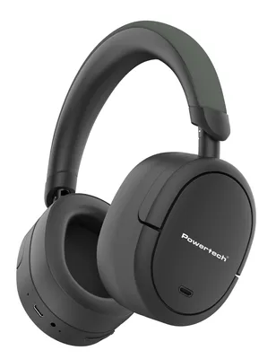 POWERTECH headphones PT-1462, ενσύρματα & ασύρματα, ANC & ENC, 40mm, 300mAh, μαύρα