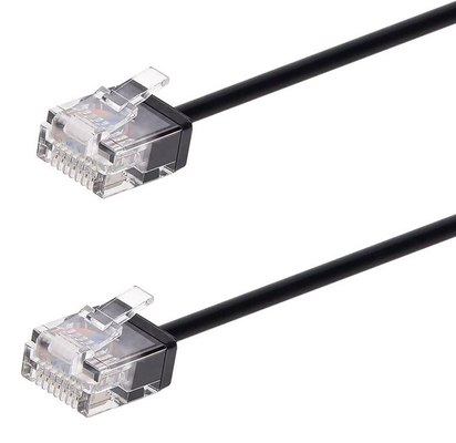 POWERTECH καλώδιο δικτύου CAB-N431, Cat 6A U/UTP, ultra slim, copper, 500MHz, 1m, μαύρο