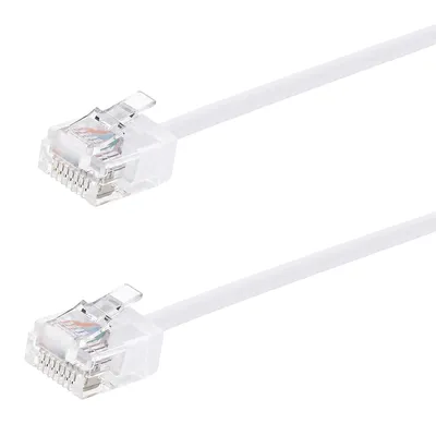 POWERTECH καλώδιο δικτύου CAB-N472, Cat 6A U/UTP, ultra slim, copper, 500MHz, 2m, λευκό