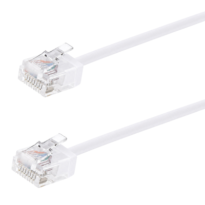 POWERTECH καλώδιο δικτύου CAB-N475, Cat 6A U/UTP, ultra slim, copper, 500MHz, 7.5m, λευκό