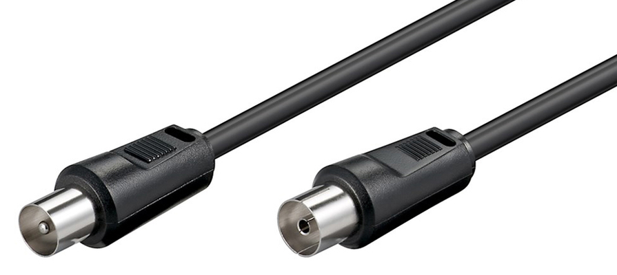 POWERTECH καλώδιο κεραίας RF αρσενικό - RF θηλυκό CAB-V006, μαύρο, 5m