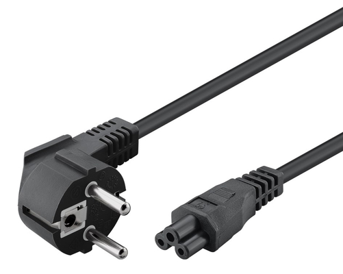 POWERTECH καλώδιο τροφοδοσίας CAB-P035, copper, 3x 0.5mm, 1.5m, μαύρο